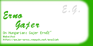 erno gajer business card